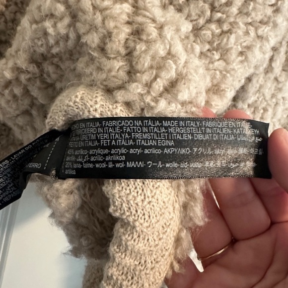 NWOT Massimo Dutti Boucle Cardigan in Mink size M - Picture 10 of 14